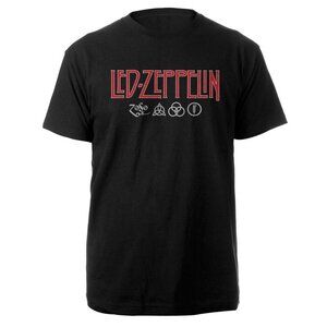 Led Zeppelin Logo And Symbols Classic Rock Vintage Band Graphic Fan T-Shirt90